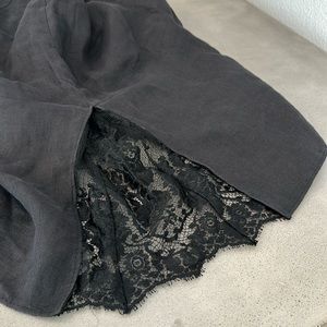 Valentino Linen And Lace Vintage Skirt